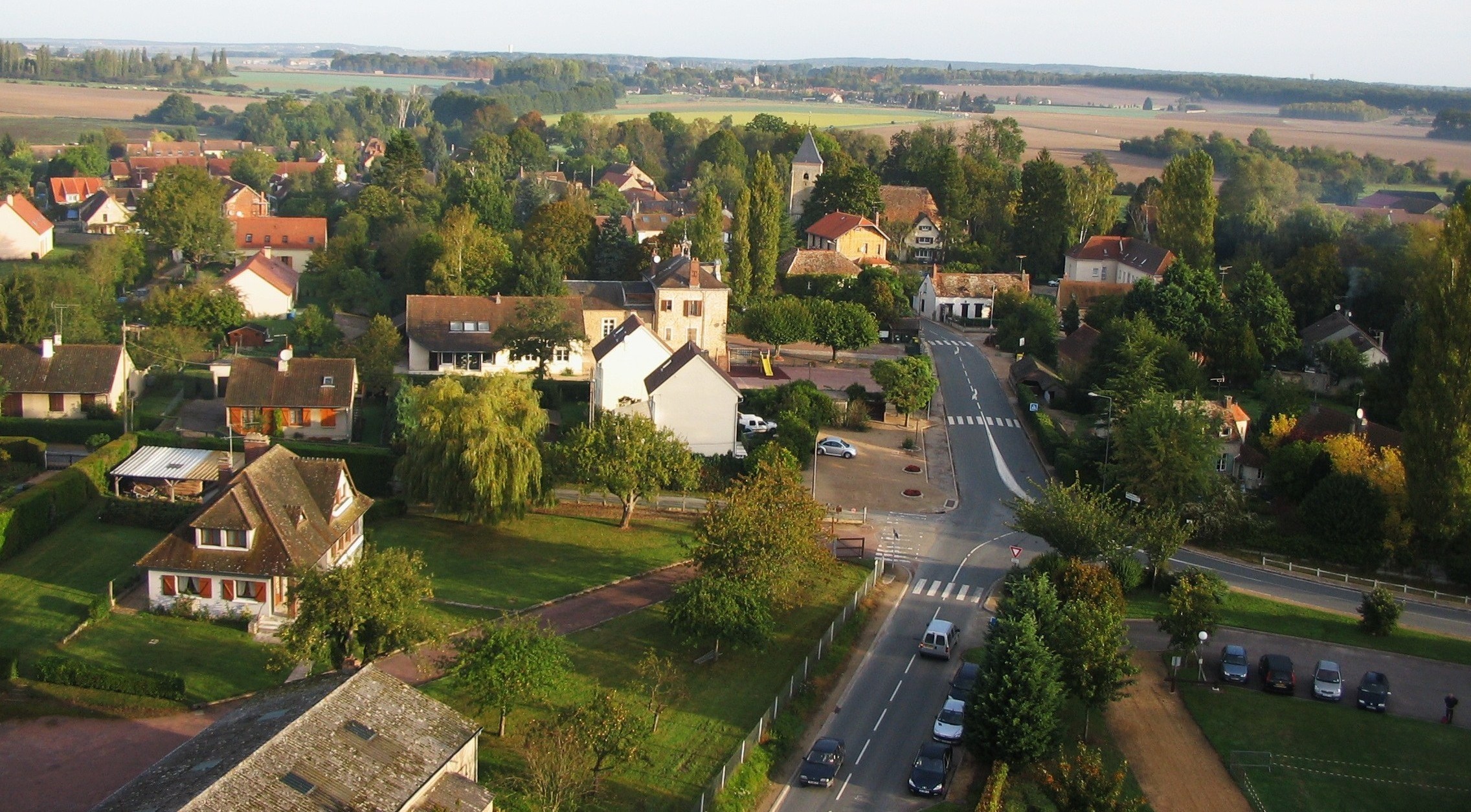 Vue aérienne du village